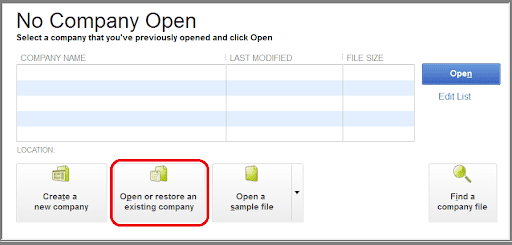 No company open - QuickBooks Desktop 2024